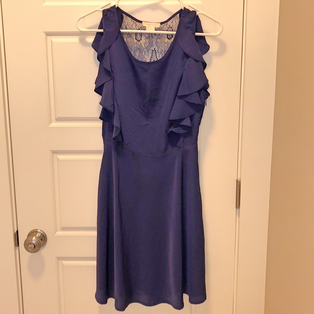 EUC Royal Blue Dress w/Lace on Back